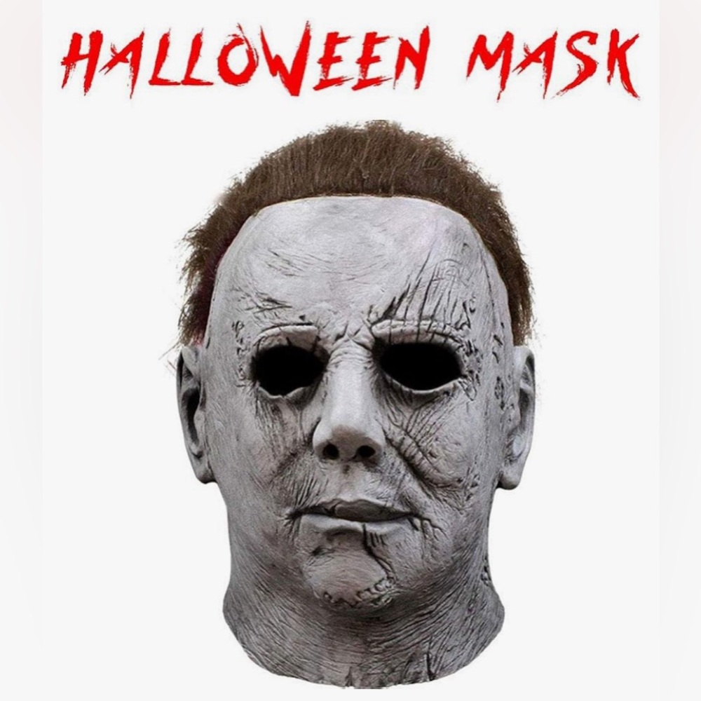 Michael Myers Mask,Halloween Horror Scary Face Latex Mask for Men Women Adult.